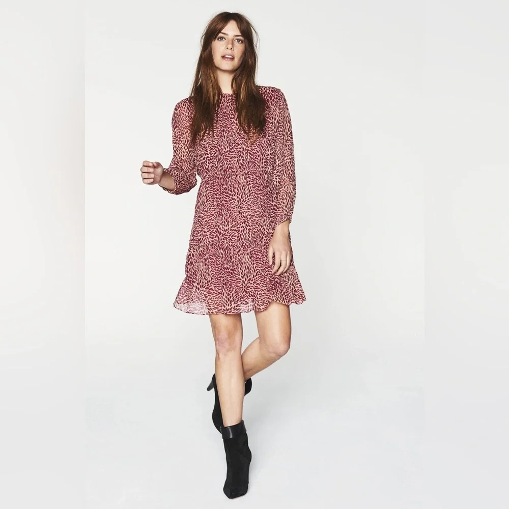 Ba&Sh Grace Chiffon Mini Dress Size 1(Small)